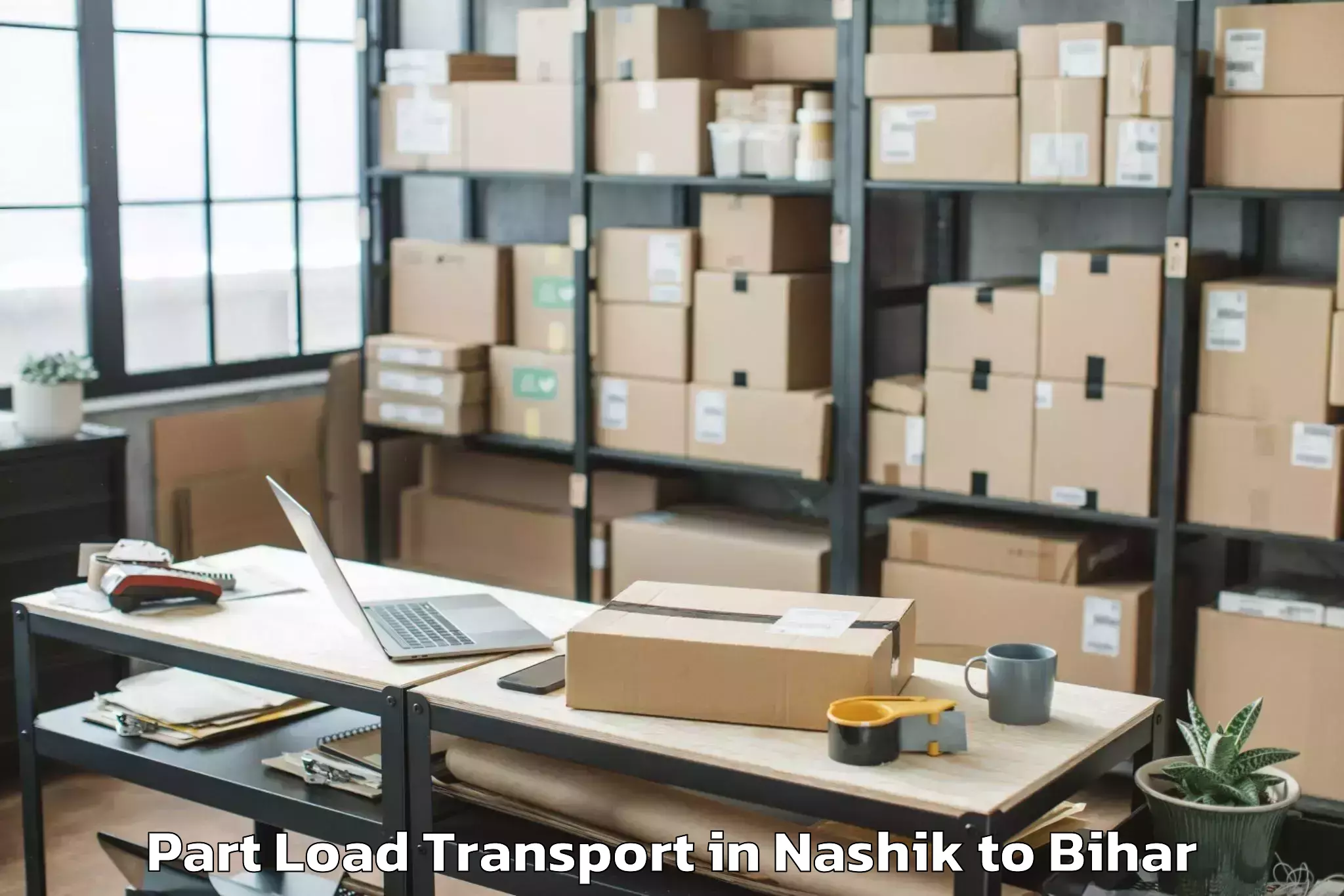 Easy Nashik to Valmiki Nagar Part Load Transport Booking